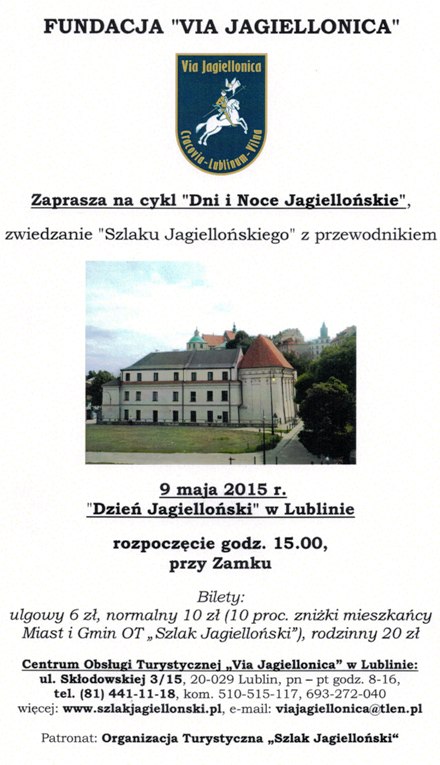 Dzień Jagielloński w Lublinie 9 maja 2015 r.