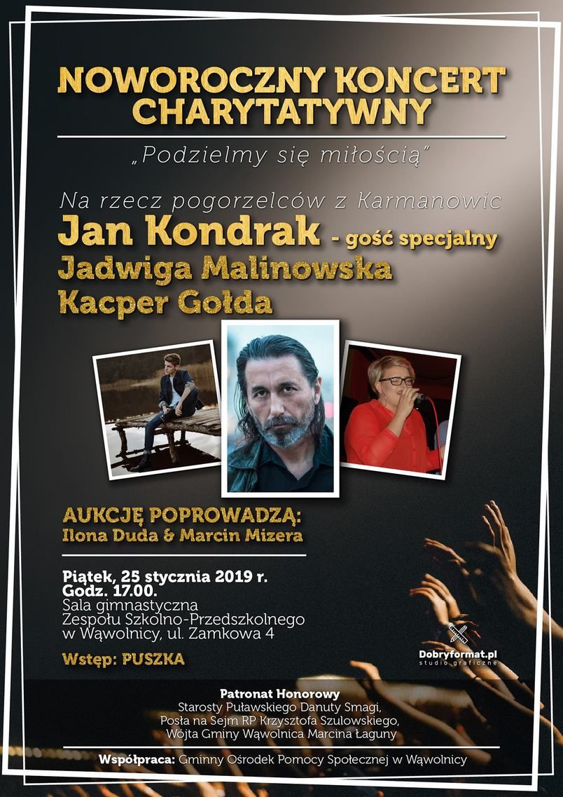 Noworoczny koncert charytatywny 25 stycznia 2019 r. godz. 19.00