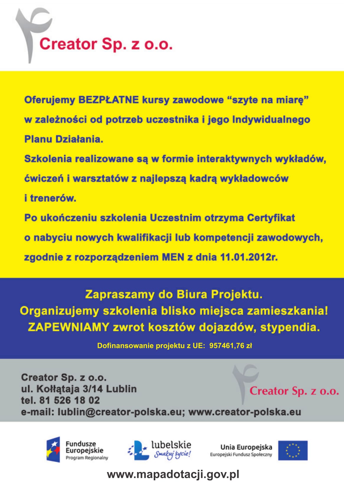 Rozpoczęła się rekrutacja do nowych projektów współfinansowanych ze środków UE Rozpoczęła się rekrutacja do nowych projektów współfinansowanych ze środków UE