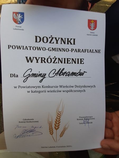 
                                                       Dożynki Powiatu Lubartowskiego 
                                                