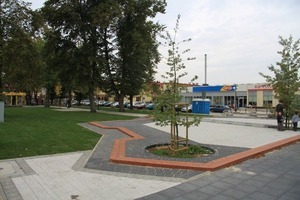 Park przed Urzędem Miasta (po przeciwnej stronie ul. Niepodległości)
