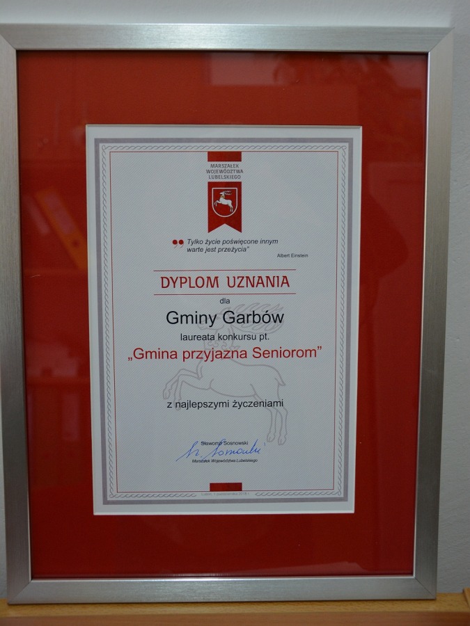 
                                                       Gmina Garbów przyjazna Seniorom
                                                