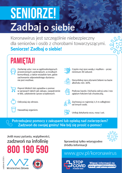 KORONAWIRUS - podstawowe zasady bezpieczeństwa