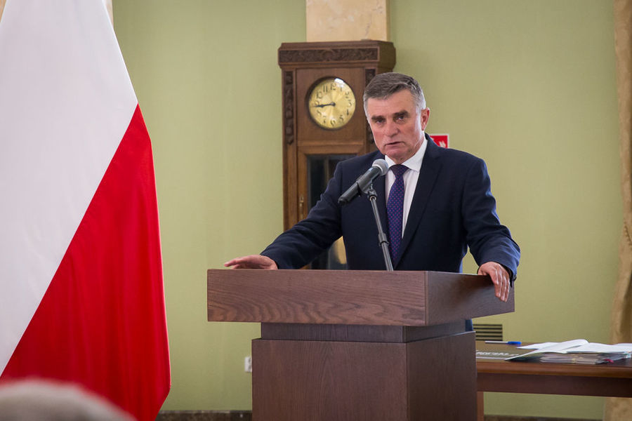 Na zdjęciu Wojewoda Lubelski podczas przemowy