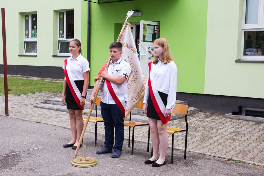 Na zdjęciu poczet sztandarowy