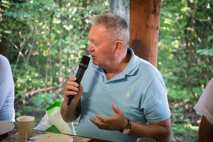Na zdjęciu przemawiający Wójt