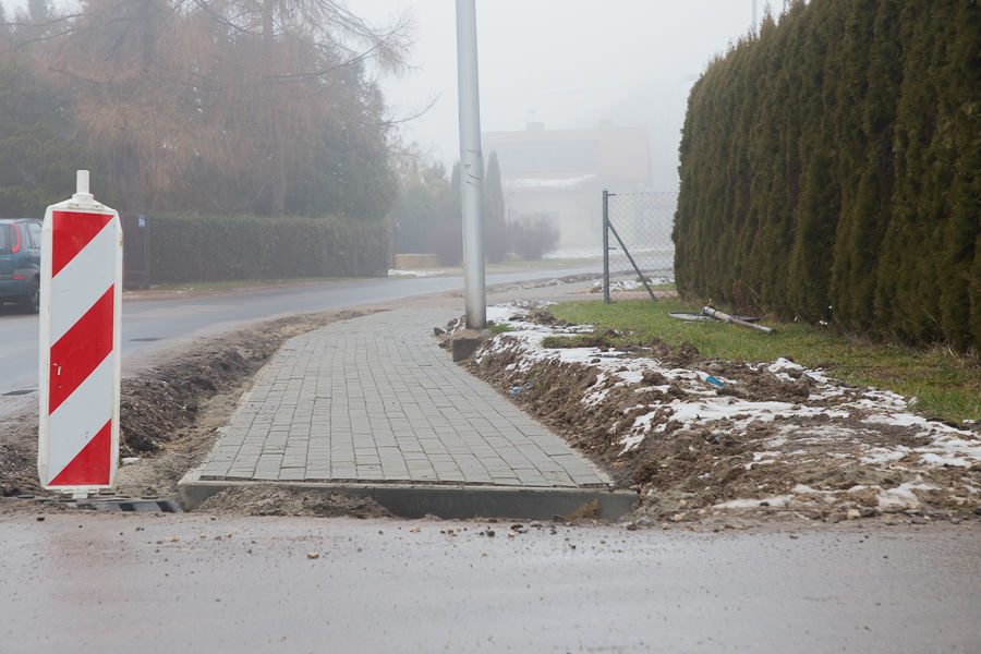 Chodnik w miejscowości Wola Niemiecka