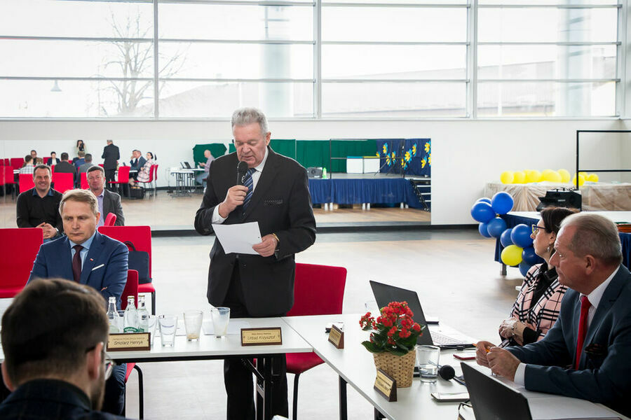 Wójt Gminy podczas przemowy
