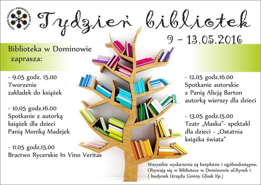 
                                                    Biblioteka inspiruje - XIII Ogólnopolski Tydzień Bibliotek
                                                