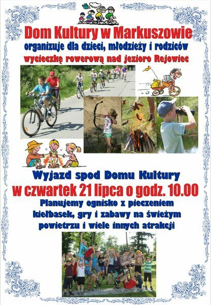 
                                                    Wycieczka rowerowa 21.07.2022 - plakat
                                                