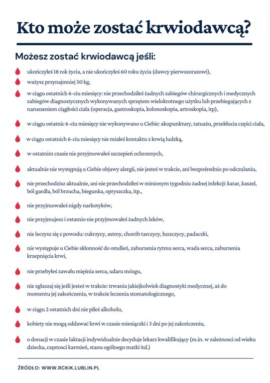 JAK ZOSTAĆ KRWIODAWCĄ