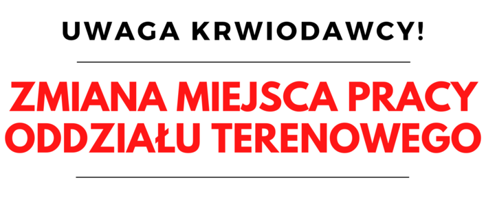 Wykadrowana część plakatu - Uwaga Krwiodawcy!