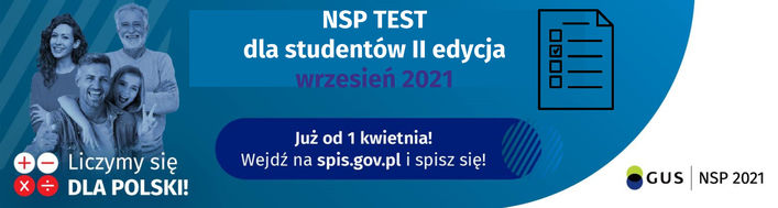 Baner z napisami NSP Test