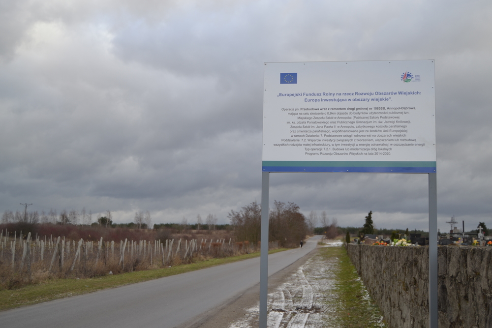 BUDOWA DROGI NR 108555L ANNOPOL DĄBROWA ZAKOŃCZONA