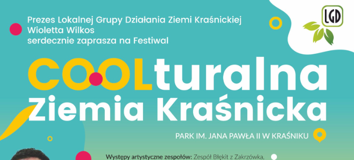  Festiwal COOLturalna Ziemia
Kraśnica w dniu 11.06.2023 w Parku im. Jana Pawła II
