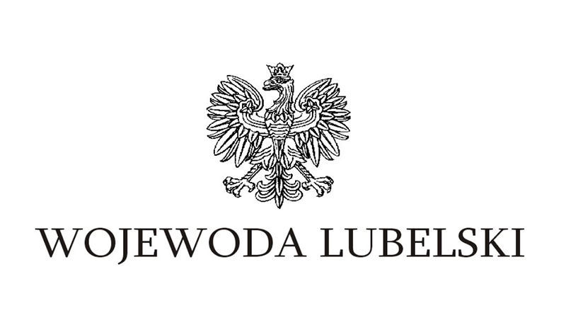 Logo wojewody Lubelskiego, godło Polski i napis Wojewoda Lubelski