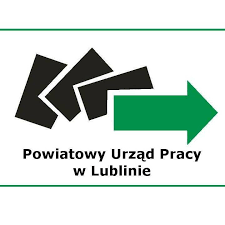 Grafika przedstawia logo Powiatowego urzędu Pracy w Lublinie.