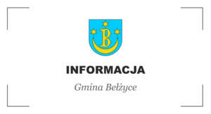Herb Gminy Bełżyce z napisem Informacja Gmina Bełżyce