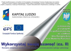 Wykorzystaj swoją szansę! (cz. II) – Rozwijanie umiejętności zawodowych osób pracujących na terenie powiatów ryckiego i puławskiego