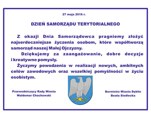 ŻYCZENIA NA DZIEŃ SAMORZĄDOWCA