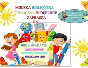 bibliowakacje w Miejskiej bibliotece Publicznej w Dęblinie