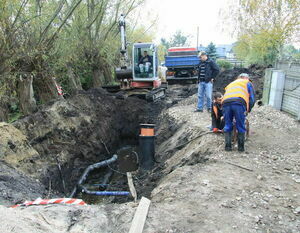Budowa sieci kanalizacji sanitarnej w ul. Nadrzecznej i Asnyka