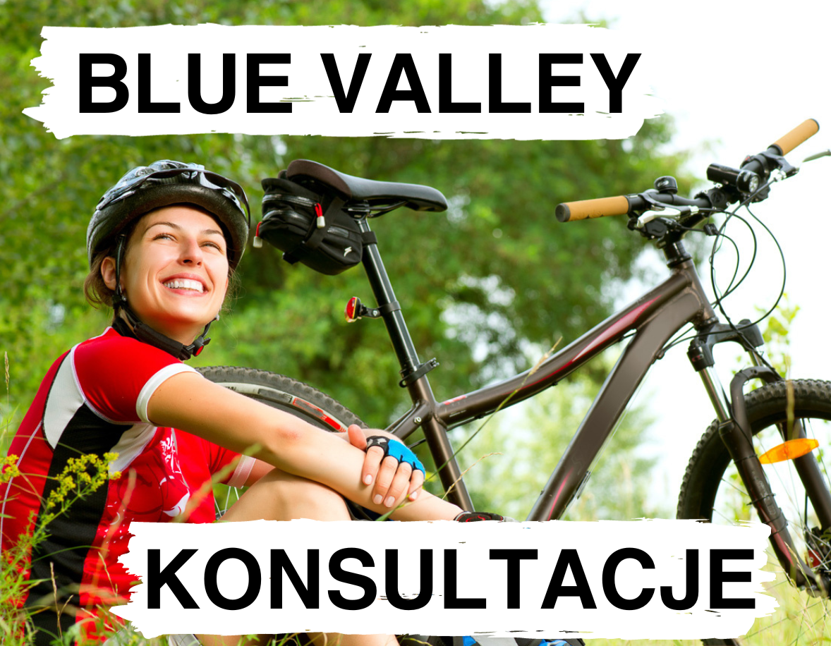 Grafika z napisem Blue valley  konsultacje.