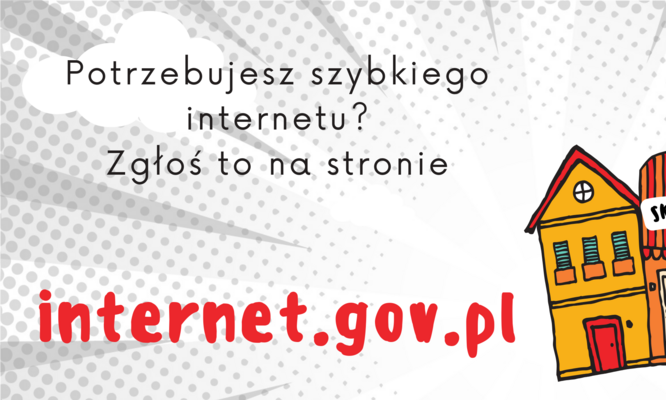 Potrzebujesz szybkiego internetu? Zgłoś to na stronie internet.gov.pl Ministerstwo Cyfryzacji