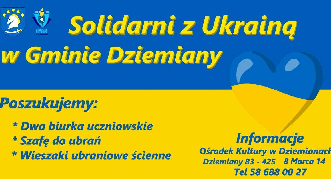 Solidarni z Ukrainą w Gminie Dziemiany