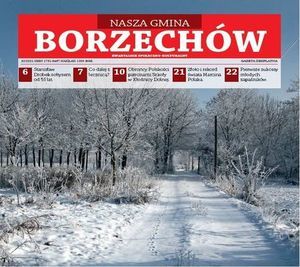 zdjęcie pierwszej strony gazety borzechowskiej nr 52 z 2021  w tle zmina