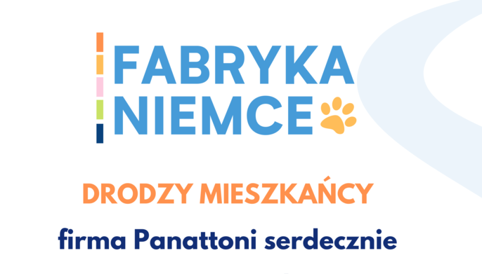 Zdjęcie przedstawia napis ,,Fabryka Niemce" 