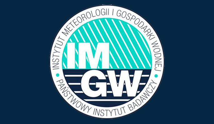 Grafika przedstawia logo IMGW