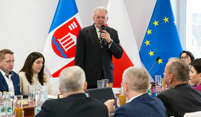 Na zdjęciu Wójt Gminy Niemce podczas przemowy