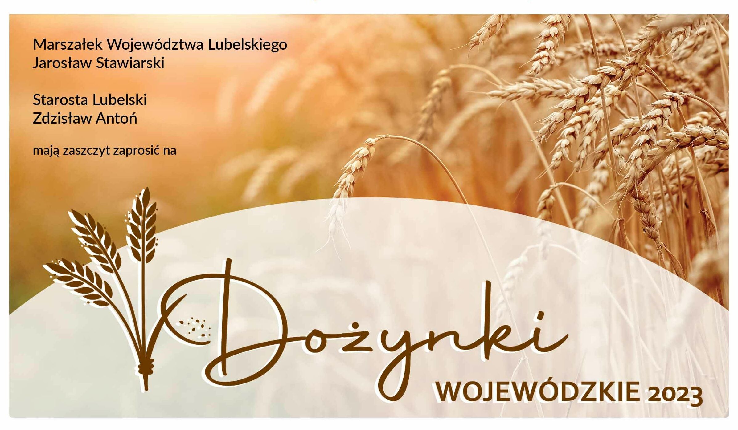 Zaproszenie na Dożynki Wojewódzkie 2023