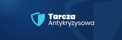 Logo Tarcza Antykryzysowa na granatowym tle