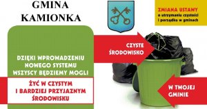 Nowy system gospodarowania odpadami komunalnymi  na terenie Gminy Kamionka