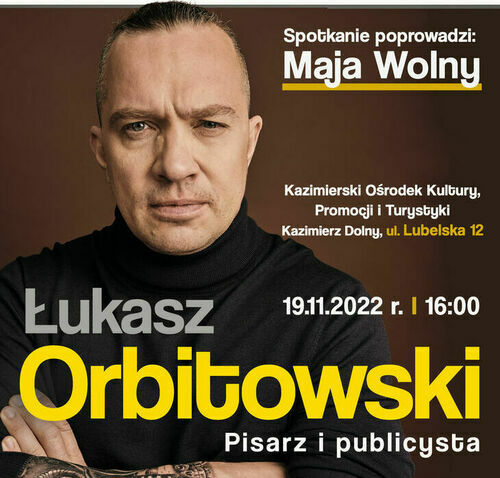 zaproszenie na spotkanie z Łukaszem Orbitowskim