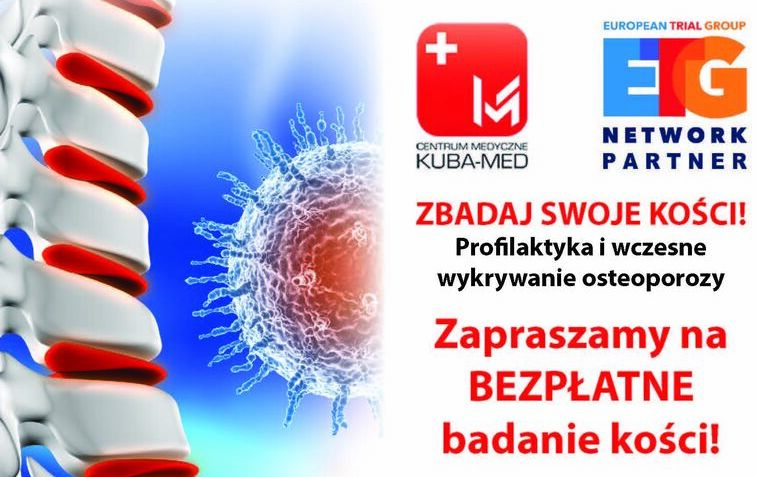 bezpłatne badanie kości plakat