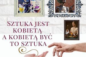 Kawałek plakatu z napisem: SZTUKA JEST KOBIETĄ Α ΚΟΒΙΕΤΑ ΒYC TO SZTUKA