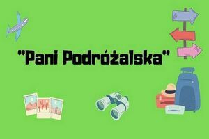 Grafika z napisem Pani Podróżalska