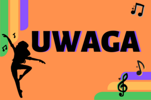 Grafika z napisem: uwaga.