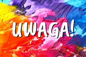 Grafika z napisem uwaga.