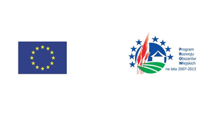 Flaga Uni Europejskiej i logo 	
Program Rozwoju Obszarów Wiejskich na lata 2007-2013