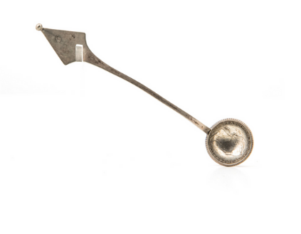 Jam spoon, scoop made from a coin