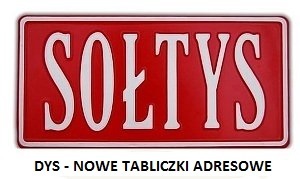 Odbiór nowych tabliczek adresowych z nazwami ulic w Dysie