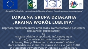 ZAPROSZENIE: na spotkanie informacyjne „Kraina wokół Lublina”