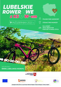 Plakat promujący rajd rowerowy „Lubelskie Rowerowe z KSOW-em