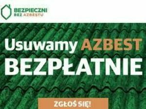 Plakat promujący program usuwania azbestu