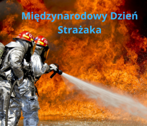 Strażacy gaszą ogień