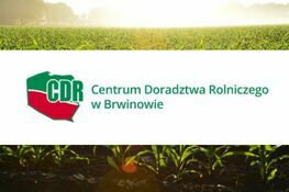 Logo Centrum Doradztwa rolniczego na tle pola